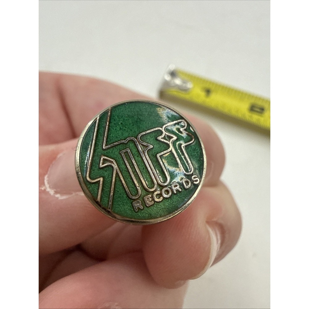 Stiff Records punk new wave enamel pin. Vintage Rare. British Made.